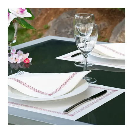 SERVIETTES 'GRECA' 45 G/M2 40x40 CM BLANC AIRLAID (700 UNITÉ)
