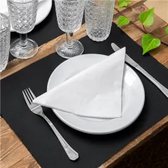 SERVIETTES 3 PLIS 17 G/M2 40x40 CM BLANC OUATE (1000 UNITÉ)