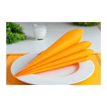 SERVIETTES  55 G/M2 40x40 CM MANDARINE AIRLAID (700 UNITÉ)