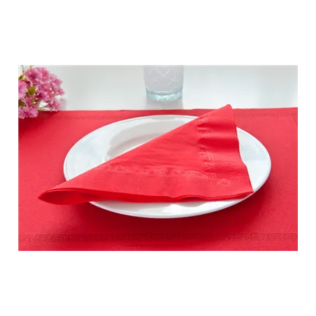 SERVIETTES ECOLABEL 2 PLIS  18 G/M2 39x39 CM ROUGE OUATE (1600 UNITÉ)