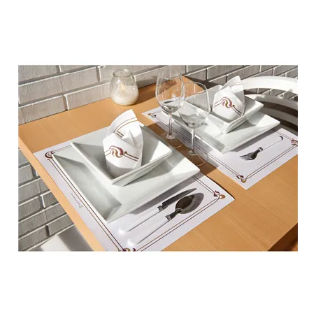 SETS DE TABLE 'MAXIM BRUN' 48 G/M2 31x43 CM BLANC CELLULOSE (2000 UNITÉ)