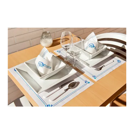 SETS DE TABLE 'MAXIM BLEU' 48 G/M2 31x43 CM BLANC CELLULOSE (2000 UNITÉ)