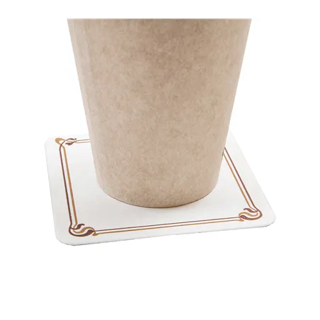 DESSOUS DE VERRE MARRON/OCRE 'MAXIM BRUN' 210 G/M2 8,5x8,5 CM BLANC CARTON (6000 UNITÉ)
