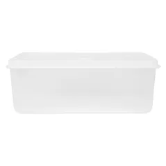 RÉCIPIENT ALIMENTS + COUVERCLE INCORPORÉ  1000 ML 18x12,8x6,5 CM BLANC PP (1 UNITÉ)