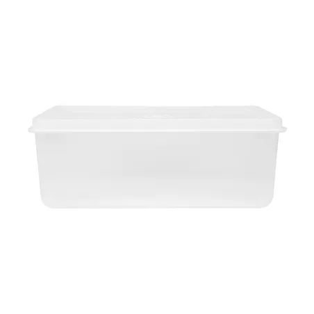 RÉCIPIENT ALIMENTS + COUVERCLE INCORPORÉ  1000 ML 18x12,8x6,5 CM BLANC PP (1 UNITÉ)