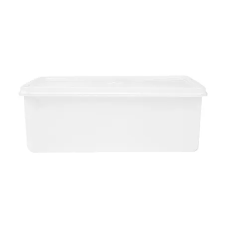 RÉCIPIENT ALIMENTS + COUVERCLE INCORPORÉ  1450 ML 20,5x14x8 CM BLANC PP (1 UNITÉ)