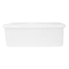 RÉCIPIENT ALIMENTS + COUVERCLE INCORPORÉ  3150 ML 26x18x10 CM BLANC PP (1 UNITÉ)