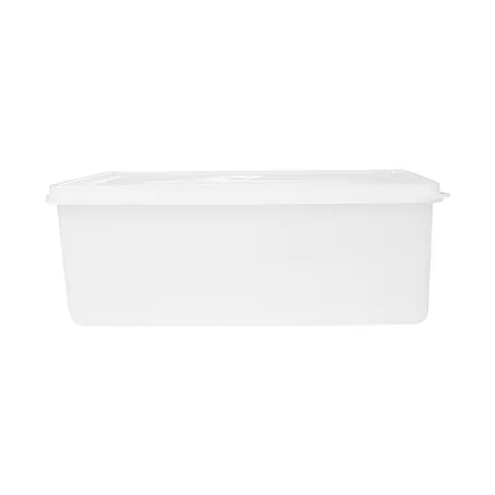 RÉCIPIENT ALIMENTS + COUVERCLE INCORPORÉ  3150 ML 26x18x10 CM BLANC PP (1 UNITÉ)