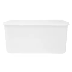 RÉCIPIENT ALIMENTS + COUVERCLE INCORPORÉ  6750 ML 30x20x15 CM BLANC PP (1 UNITÉ)