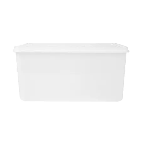 RÉCIPIENT ALIMENTS + COUVERCLE INCORPORÉ  6750 ML 30x20x15 CM BLANC PP (1 UNITÉ)