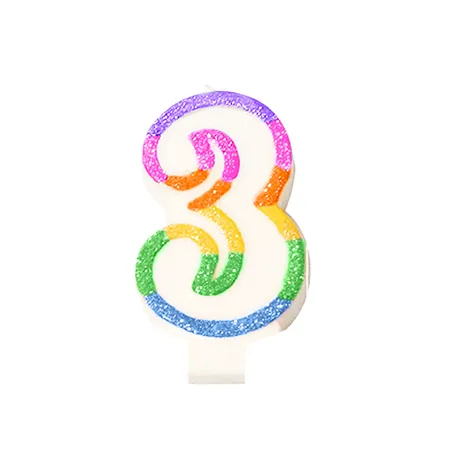 BOUGIES ANNIVERSAIRE N.3