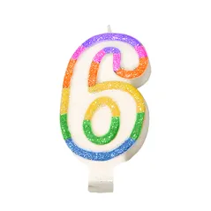 BOUGIES ANNIVERSAIRE N.6