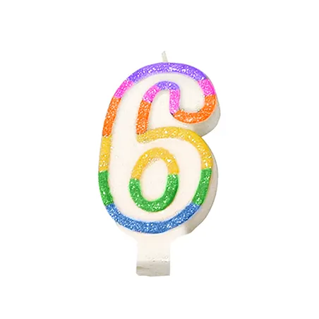 BOUGIES ANNIVERSAIRE N.6
