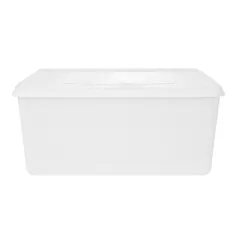 RÉCIPIENT ALIMENTS + COUVERCLE INCORPORÉ  9650 ML 34,5x23x16 CM BLANC PP (1 UNITÉ)