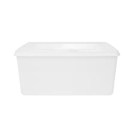 RÉCIPIENT ALIMENTS + COUVERCLE INCORPORÉ  9650 ML 34,5x23x16 CM BLANC PP (1 UNITÉ)