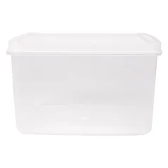 RÉCIPIENT ALIMENTS + COUVERCLE INCORPORÉ  2500 ML 18,5x18,5x11 CM BLANC PP (1 UNITÉ)