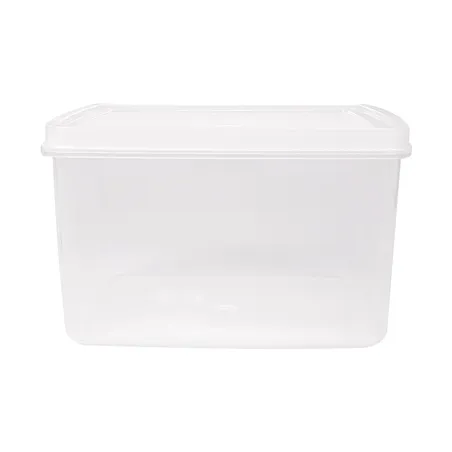 RÉCIPIENT ALIMENTS + COUVERCLE INCORPORÉ  2500 ML 18,5x18,5x11 CM BLANC PP (1 UNITÉ)