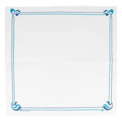 SERVIETTES ECOLABEL DOUBLE POINT 'MAXIM BLEU' 18 G/M2 40x40 CM BLANC OUATE (1200 UNITÉ)