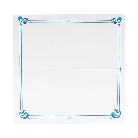 SERVIETTES ECOLABEL DOUBLE POINT 'MAXIM BLEU' 18 G/M2 40x40 CM BLANC OUATE (1200 UNITÉ)