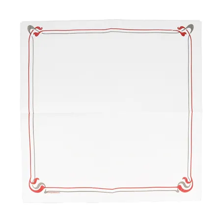 SERVIETTES DOUBLE POINT 'MAXIM BORDEAUX' 18 G/M2 40x40 CM BLANC OUATE (1200 UNITÉ)