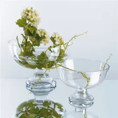 COUPE DÉCORATION   Ø 24,6x17 CM TRANSPARENT VERRE (1 UNITÉ)