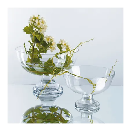 COUPE DÉCORATION   Ø 24,6x17 CM TRANSPARENT VERRE (1 UNITÉ)