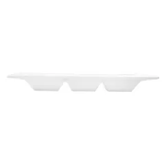 RECTANGLES 3 COMPARTIMENTS   26 CM BLANC PORCELAINE (6 UNITÉ)