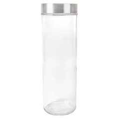 POT STOCKAGE CYLINDRIQUE WAKI GLASS 1900 ML Ø10x31 CM TRANSPARENT VERRE (12 UNITÉ)