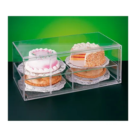 PRÉSENTOIR PÂTISSERIE ALLONGÉ 2 NIVEAUX