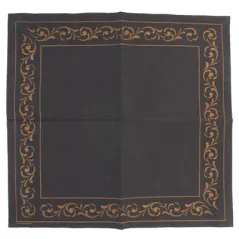SERVIETTES ECOLABEL DOUBLE POINT 'TROYA' 18 G/M2 40x40 CM NOIR OUATE (1200 UNITÉ)