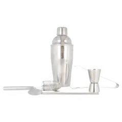 COFFRET DE COCKTAIL  500 ML 23x33x10 CM ARGENTE ACIER (1 UNITÉ)