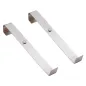 2 PCES SUPPORTS COURBÉS POUR ÉTAGÈRE 21,5 CM ARGENTE FER (1 UNITÉ) 2 PCES SUPPORTS COURBÉS POUR ÉTAGÈRE