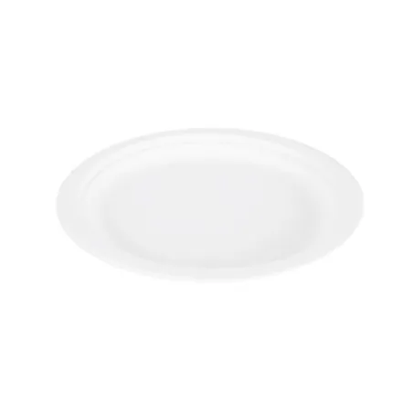 ASSIETTES BIONIC  Ø 18x1,8 CM BLANC BAGASSE (1000 UNITÉ)