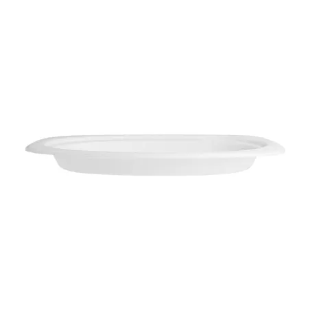 PLATEAUX OVALES BIONIC  23,3x16,5x2 CM BLANC BAGASSE (800 UNITÉ)