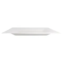 ASSIETTES CARRÉES BIONIC  26,2x26,2x1,4 CM BLANC BAGASSE (500 UNITÉ)
