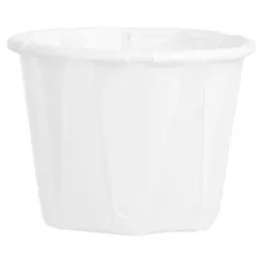 POTS TRAITEUR PAPIER PLISSÉ 22 ML (0,7 oz) 80 G/M2 Ø3,8/2,6x2,8 CM BLANC PARCH.INGRAISSABLE (250 UNITÉ)