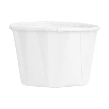 POTS TRAITEUR PAPIER PLISSÉ PFAS FREE 45 ML (1,5 oz) 80 G/M2 Ø5/3,6x3,1 CM BLANC PARCH.INGRAISSABLE (250 UNITÉ)
