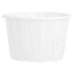 POTS TRAITEUR PAPIER PLISSÉ PFAS FREE 60 ML (2 oz) 80 G/M2 Ø5,5/3,9x3,5 CM BLANC PARCH.INGRAISSABLE (250 UNITÉ)