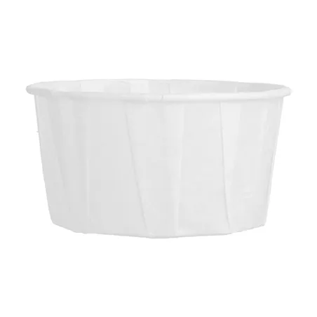 POTS TRAITEUR PAPIER PLISSÉ PFAS FREE 100 ML (3,2 oz) 80 G/M2 Ø6,6/5x4,2 CM BLANC PARCH.INGRAISSABLE (250 UNITÉ)