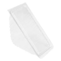 BOÎTES TRIANGULAIRES SANDWICH TRIPLE   11x11x7,5 CM TRANSPARENT RPET (600 UNITÉ)