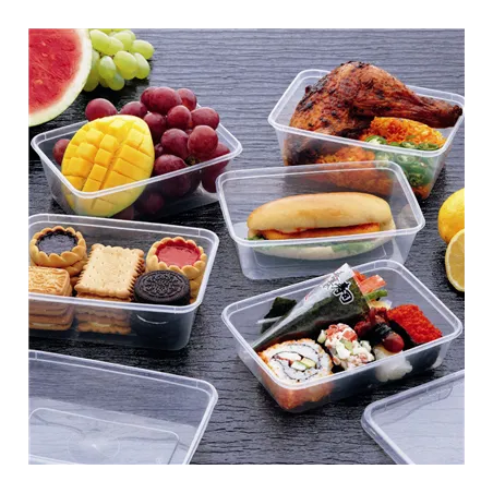 RÉCIPIENTS RECTANGULAIRES  750 ML 17,5x12x5,3 CM TRANSPARENT PP (500 UNITÉ)