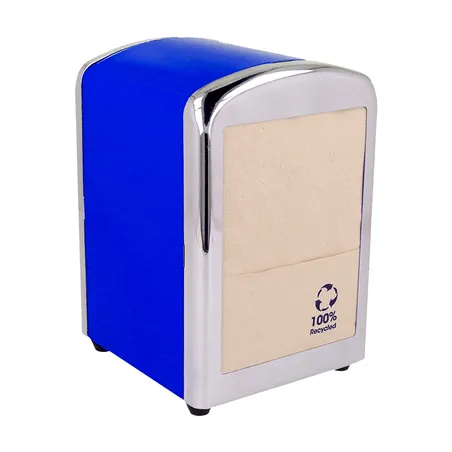 DISTRIBUTEUR SERVIETTES MINI SERVIS   10,5x9,7x14 CM BLEU INOX (12 UNITÉ)