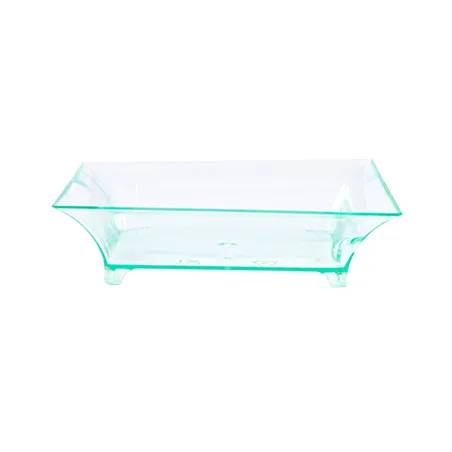 EMBALLAGES APÉRITIF CARRÉ   6,3x6,3x1,5 CM VERT D'EAU PS (720 UNITÉ)