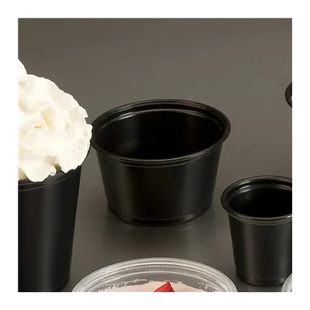 PETITS POTS MICRO-ONDABLES  60 ML Ø6,2x3,2 CM NOIR PP (2500 UNITÉ)