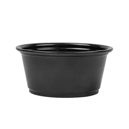 PETITS POTS MICRO-ONDABLES  100 ML Ø7,4x3,5 CM NOIR PP (2500 UNITÉ)