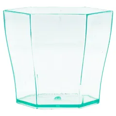 EMBALLAGES APÉRITIF HEXAGONAL 60 ML 4,7x4,6 CM VERT D'EAU PS (864 UNITÉ)