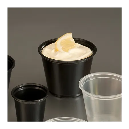 PETITS POTS MICRO-ONDABLES  120 ML Ø7,4x4,6 CM NOIR PP (2500 UNITÉ)