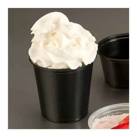 PETITS POTS MICRO-ONDABLES  165 ML Ø7,4x6 CM NOIR PP (2500 UNITÉ)