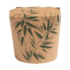 RÉCIPIENTS MULTIUSAGES MICRO-ONDABLES FEEL GREEN 780 ML 275 + 25 PE G/M2 Ø9x9 CM MARRON CARTON (50 UNITÉ)