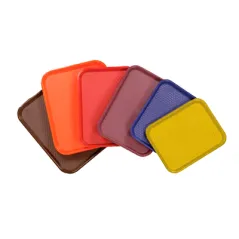 PLATEAU FAST FOOD 27,5x35,5x2 CM BLEU PP (1 UNITÉ)